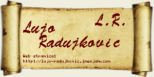 Lujo Radujković vizit kartica